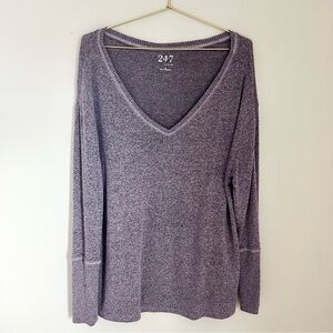 Maurices 24/7 Women's Lavender V-Neck Sweater